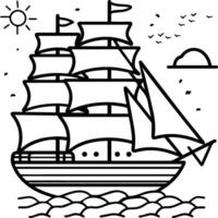 Segelboot Symbol Stil Illustration vektor