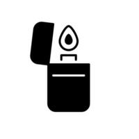 lättare ikon . cigarett lättare illustration tecken. brand symbol eller logotyp. vektor