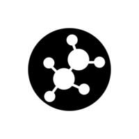 Molekül Symbol . Chemie Illustration unterzeichnen. wissenschaftlich Symbol. chemisch Fesseln Logo. vektor