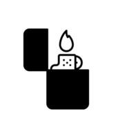 Feuerzeug Symbol . Zigarette Feuerzeug Illustration unterzeichnen. Feuer Symbol oder Logo. vektor