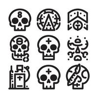 Totenkopf-Icon-Set vektor