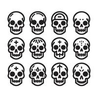 Totenkopf-Icon-Set vektor