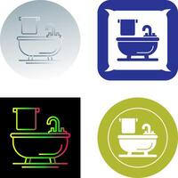 Badewanne-Icon-Design vektor