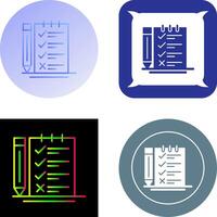 Umfrage Checkliste Symbol Design vektor