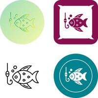 fiske ikon design vektor