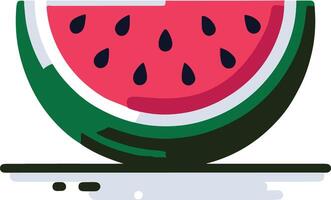 minimalistisk platt vattenmelon sommar illustration på vit bakgrund isolerat vektor