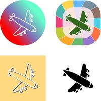 Landung Flugzeug-Icon-Design vektor