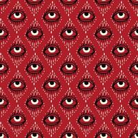 sömlös mönster med magisk röd ögon vektor