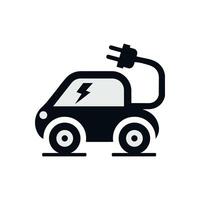 elektrisch Auto Symbol, Öko freundlich Elektro Auto Fahrzeug Konzept vektor