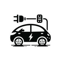 elektrisch Auto Symbol, Öko freundlich Elektro Auto Fahrzeug Konzept vektor