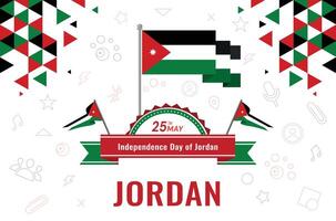 nationell dag av jordan illustration. oberoende dag av jordan. lämplig för hälsning kort, affisch och banne vektor