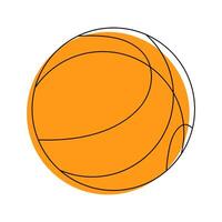basketboll teckning på vit bakgrund vektor
