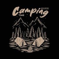 camping atmosfär i de vild vektor