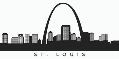 st Louis Stadt Horizont Silhouette vektor