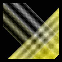 vit och gul halvton bitmapp rader retro svart bakgrund. abstrakt vågor svart och gul linje Ränder. svart och vit Vinka rand optisk abstrakt design. vektor