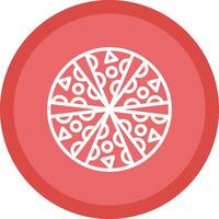 Pizza Linie multi Kreis Symbol vektor