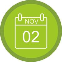 November Linie multi Kreis Symbol vektor