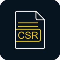 csr Datei Format Linie rot Kreis Symbol vektor