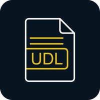 udl Datei Format Linie rot Kreis Symbol vektor