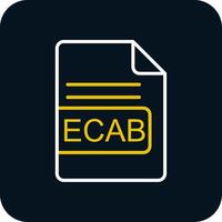 ecab Datei Format Linie rot Kreis Symbol vektor