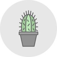 Kaktus Linie gefüllt Licht Symbol vektor