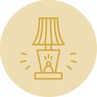 Lampe Linie Gelb Kreis Symbol vektor