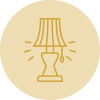 Lampe Linie Gelb Kreis Symbol vektor