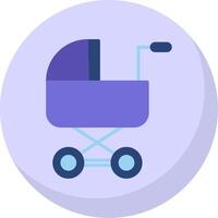 Baby Kinderwagen eben Blase Symbol vektor