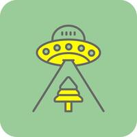 UFO fylld gul ikon vektor