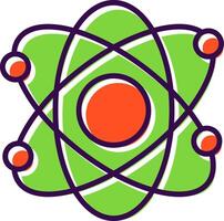 atom- fylld design ikon vektor