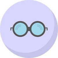 glasögon platt bubbla ikon vektor