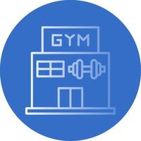 Gym platt bubbla ikon vektor