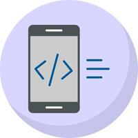 App Entwicklung eben Blase Symbol vektor