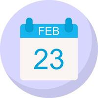 Februar eben Blase Symbol vektor
