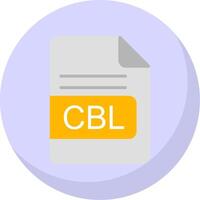 cbl fil formatera platt bubbla ikon vektor