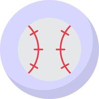 baseboll platt bubbla ikon vektor