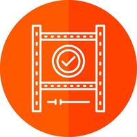 Film Linie Gelb Weiß Symbol vektor