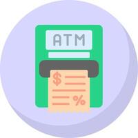 Geldautomat Maschine eben Blase Symbol vektor