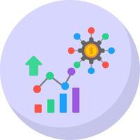 Geschäft Diagramm eben Blase Symbol vektor