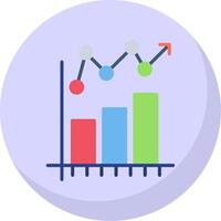 statistisch Diagramm eben Blase Symbol vektor