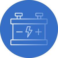 Auto Batterie eben Blase Symbol vektor