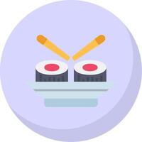 sushi platt bubbla ikon vektor