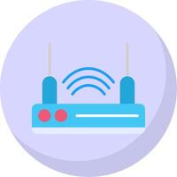 Router Gerät eben Blase Symbol vektor