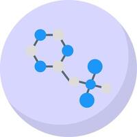 molekyler platt bubbla ikon vektor