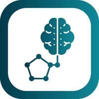 künstlich Intelligenz Glyphe Gradient Ecke Symbol vektor