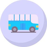 stad buss platt bubbla ikon vektor