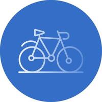 cykel platt bubbla ikon vektor