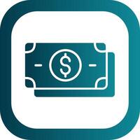 Dollar Glyphe Gradient Ecke Symbol vektor