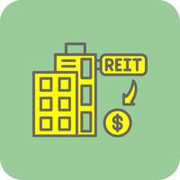 reit Glyphe Gradient Ecke Symbol vektor