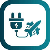 elektrisch Transport Glyphe Gradient Ecke Symbol vektor